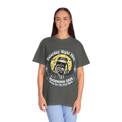 Saturday Night Shift Halloween 2026 Comfort Colors Tee
