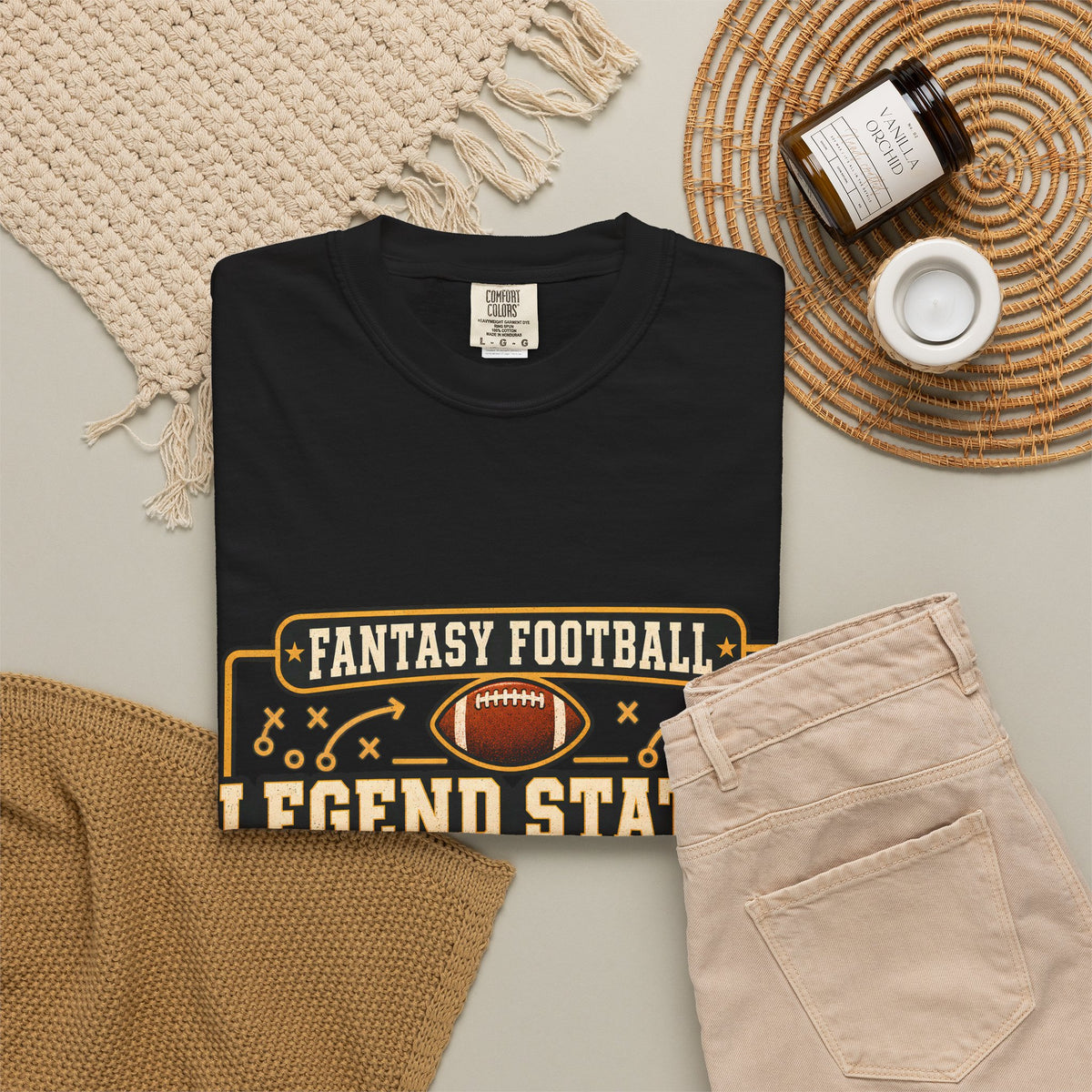 Fantasy Football Legend Status Confirmed Comfort Colors Tee