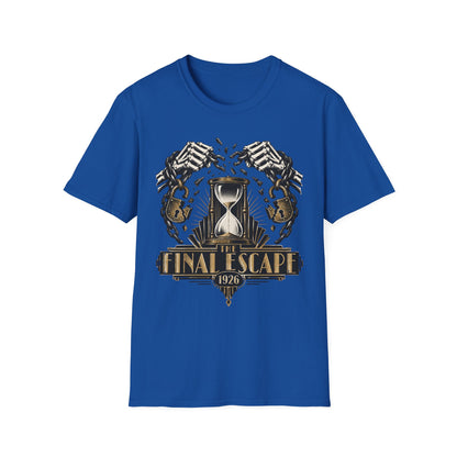 The Final Escape 1926 Shirt – Skeleton Chains Hourglass Art Deco Tee