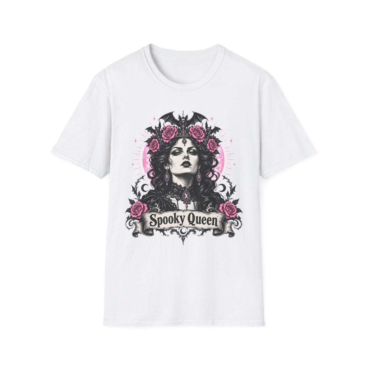 Pink Spooky Queen Pastel Gothic Glamour Witch T-Shirt