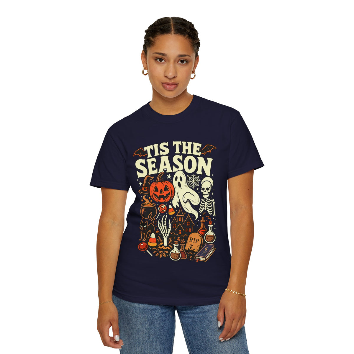 Tis the Season Spooky Halloween Comfort Colors Graphic Tee