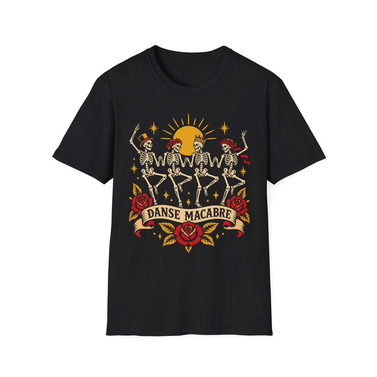 American Traditional Tattoo Skeleton Dance Shirt