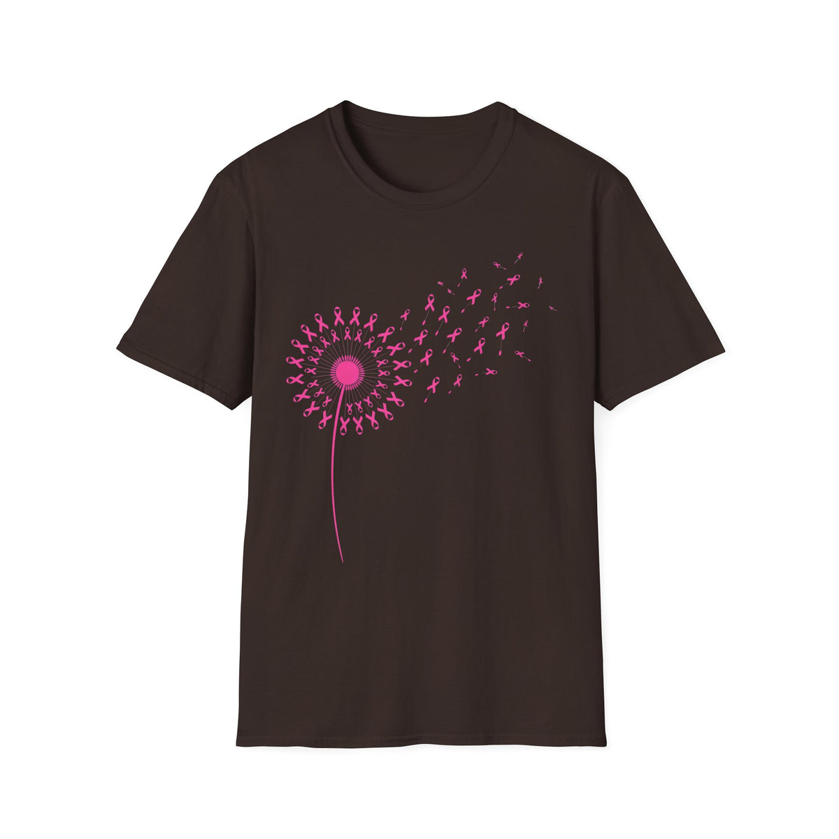 Pink Ribbon Dandelion Breast Cancer Awareness Tee