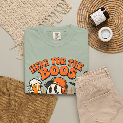 Here for the Boos Baseball Halloween Comfort Colors Tee