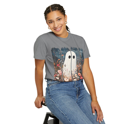 Floral Ghost Wildflower Halloween Comfort Colors T-Shirt