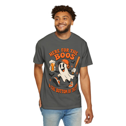 Here for the Boos Baseball Halloween Comfort Colors Tee
