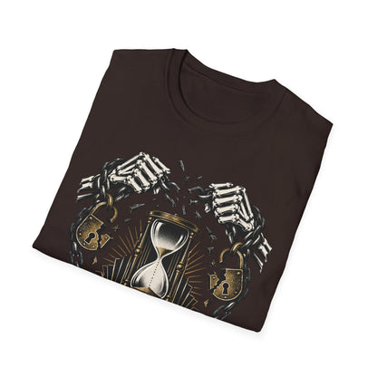 The Final Escape 1926 Shirt – Skeleton Chains Hourglass Art Deco Tee