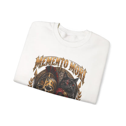 Memento Mori Nine Lives Spartan Cat Gildan 18000 Sweatshirt