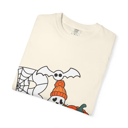 Cute Ghost Pumpkin Cozy Halloween Comfort Colors T-Shirt