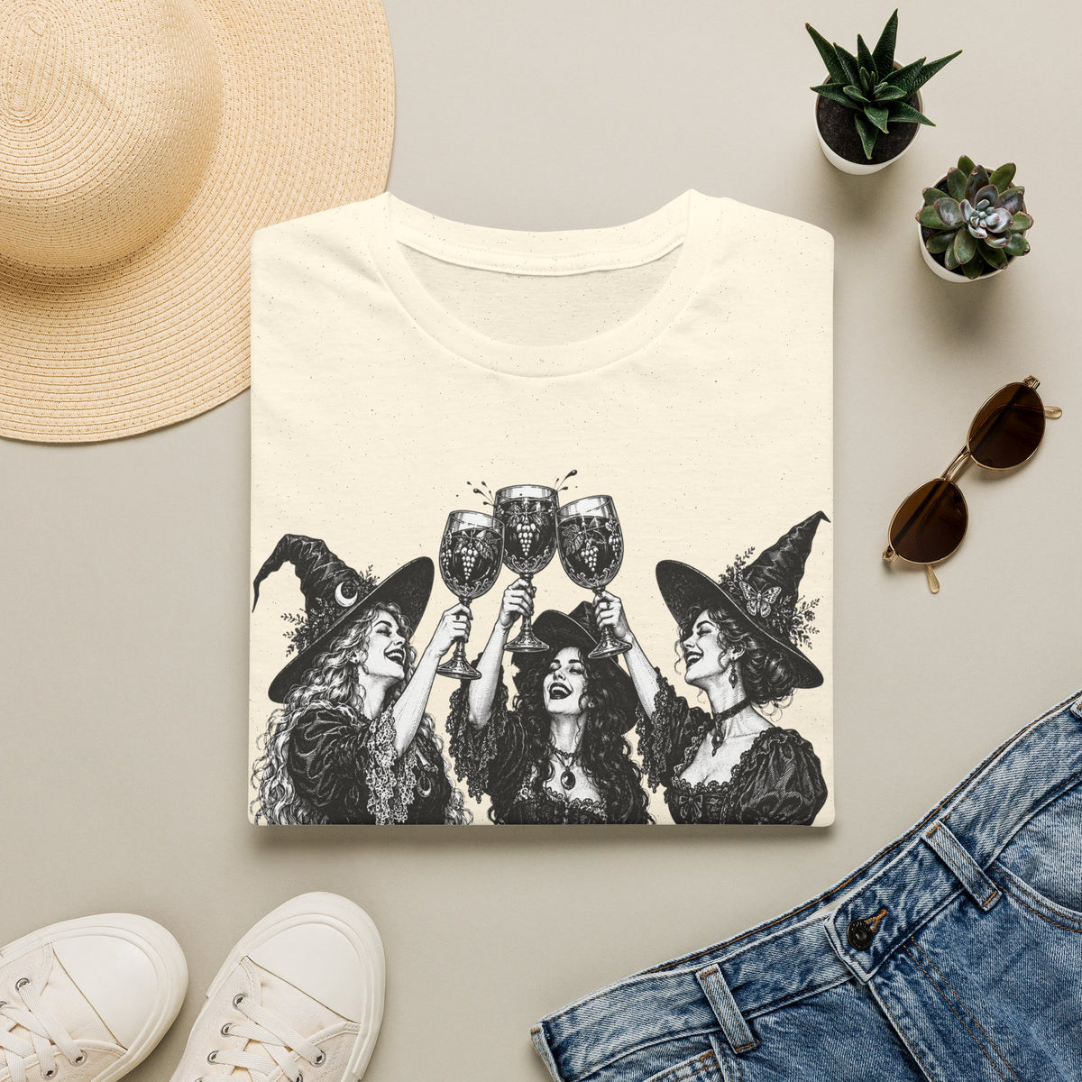 Coven Meeting Witch Wine T-Shirt