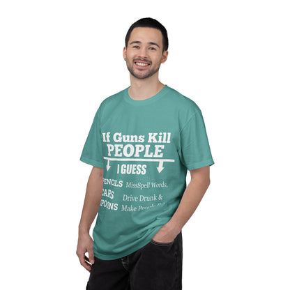 If Guns Kill People Funny Firearm Statement Comfort Colors Tee