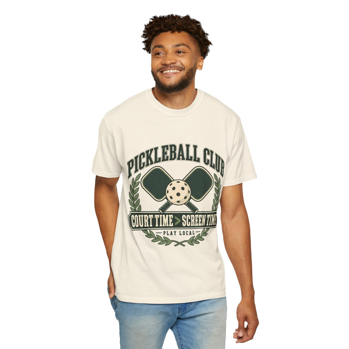 Pickleball Club Court Time Over Screen Time Comfort Colors Tee