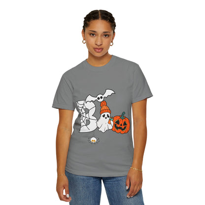 Cute Ghost Pumpkin Cozy Halloween Comfort Colors T-Shirt