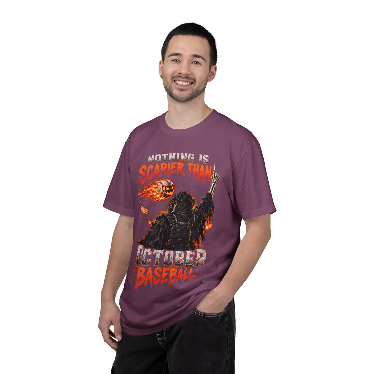 October Baseball Halloween Comfort Colors Graphic T-Shirt