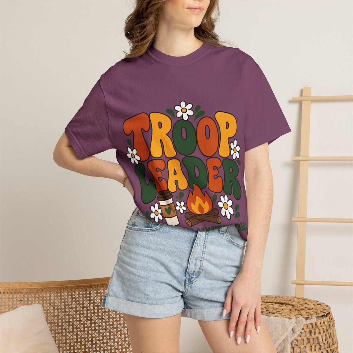 Troop Leader Coffee Campfires Chaos Comfort Colors Tee