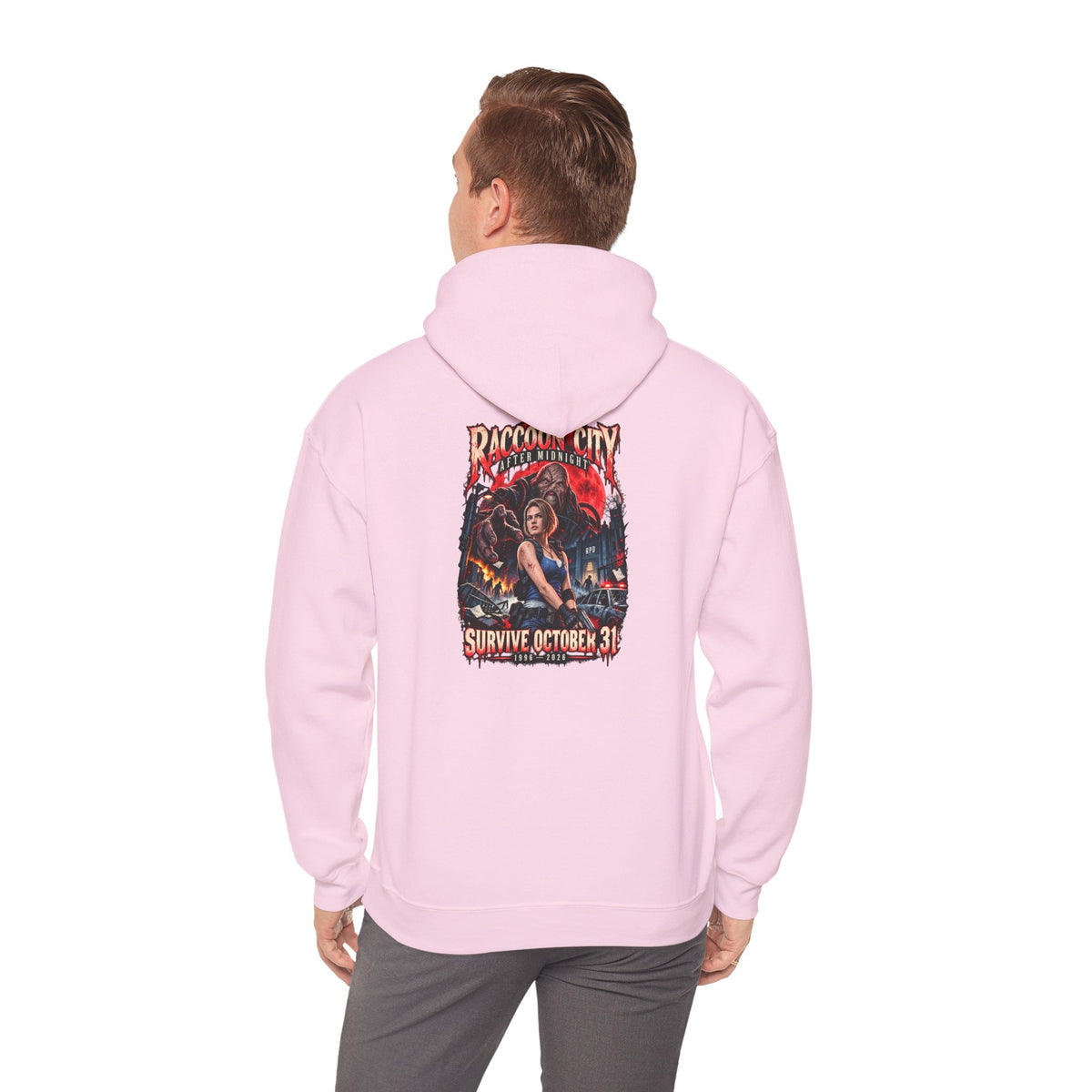 Raccoon City After Midnight Halloween Gildan 18500 Hoodie