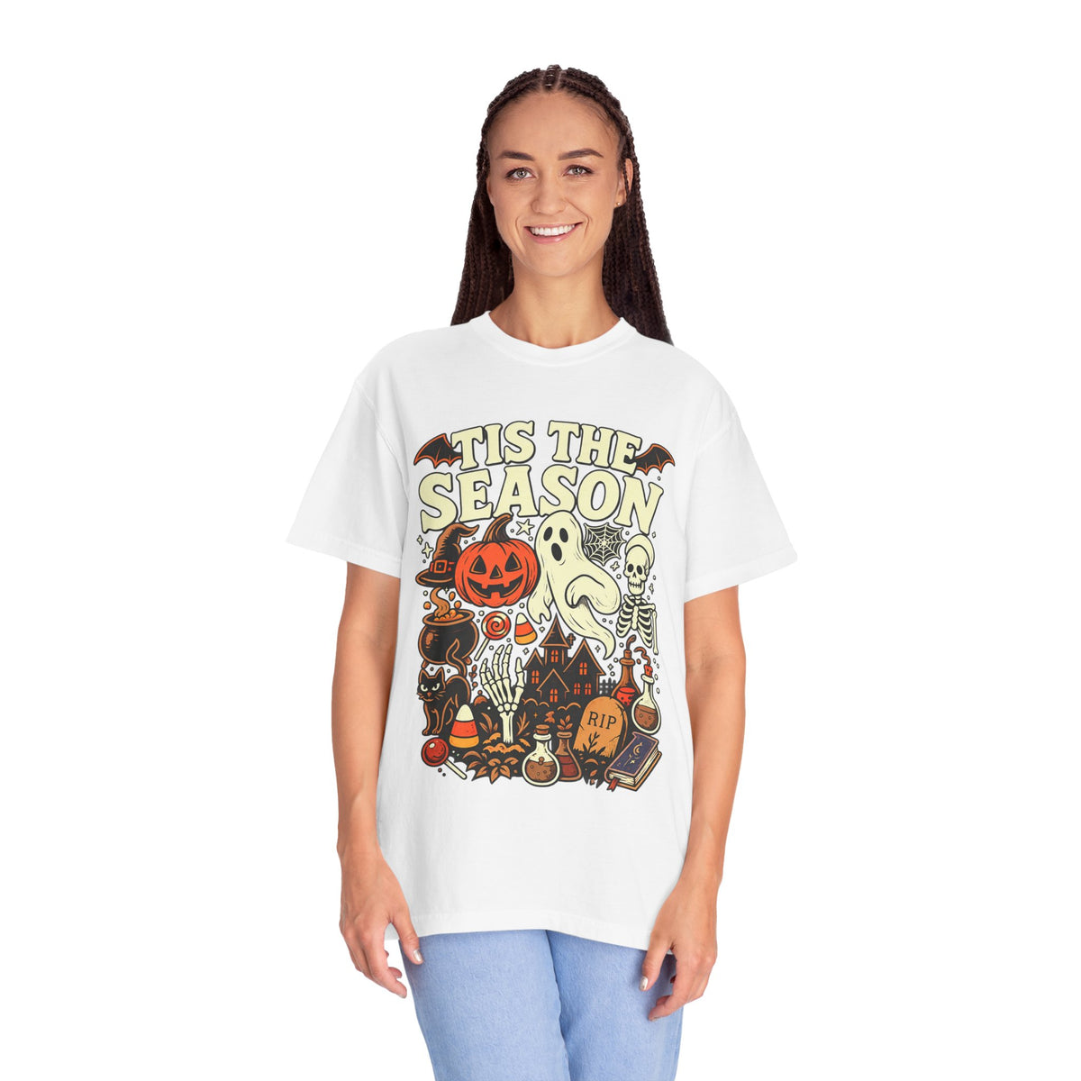 Tis the Season Spooky Halloween Comfort Colors Graphic Tee