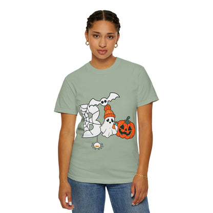 Cute Ghost Pumpkin Cozy Halloween Comfort Colors T-Shirt