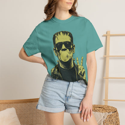 Frankenstein Bubblegum Peace Sign Comfort Colors T-Shirt