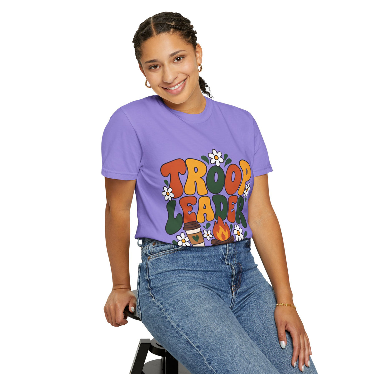Troop Leader Coffee Campfires Chaos Comfort Colors Tee