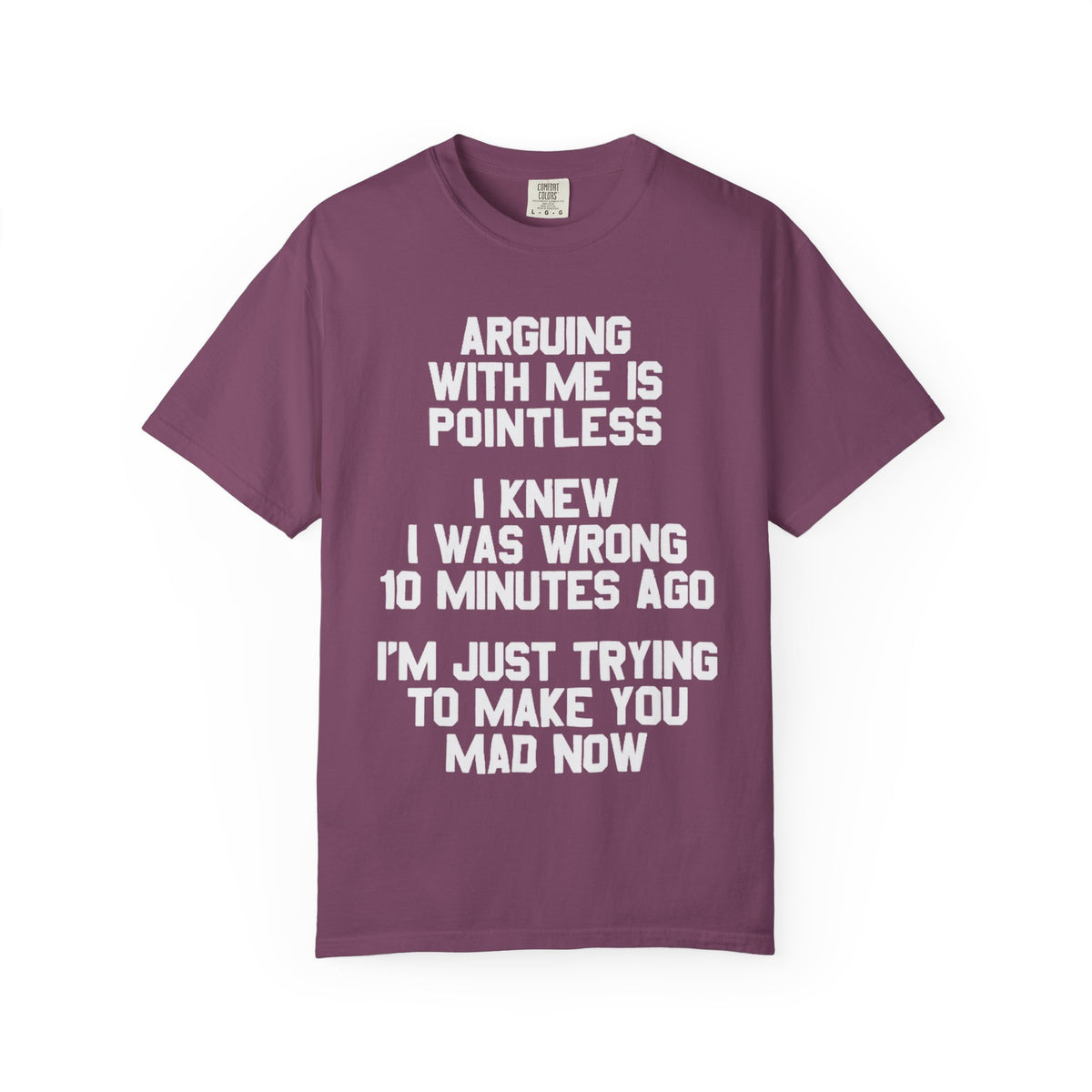 Arguing With Me Is Pointless Funny Comfort Colors Tee