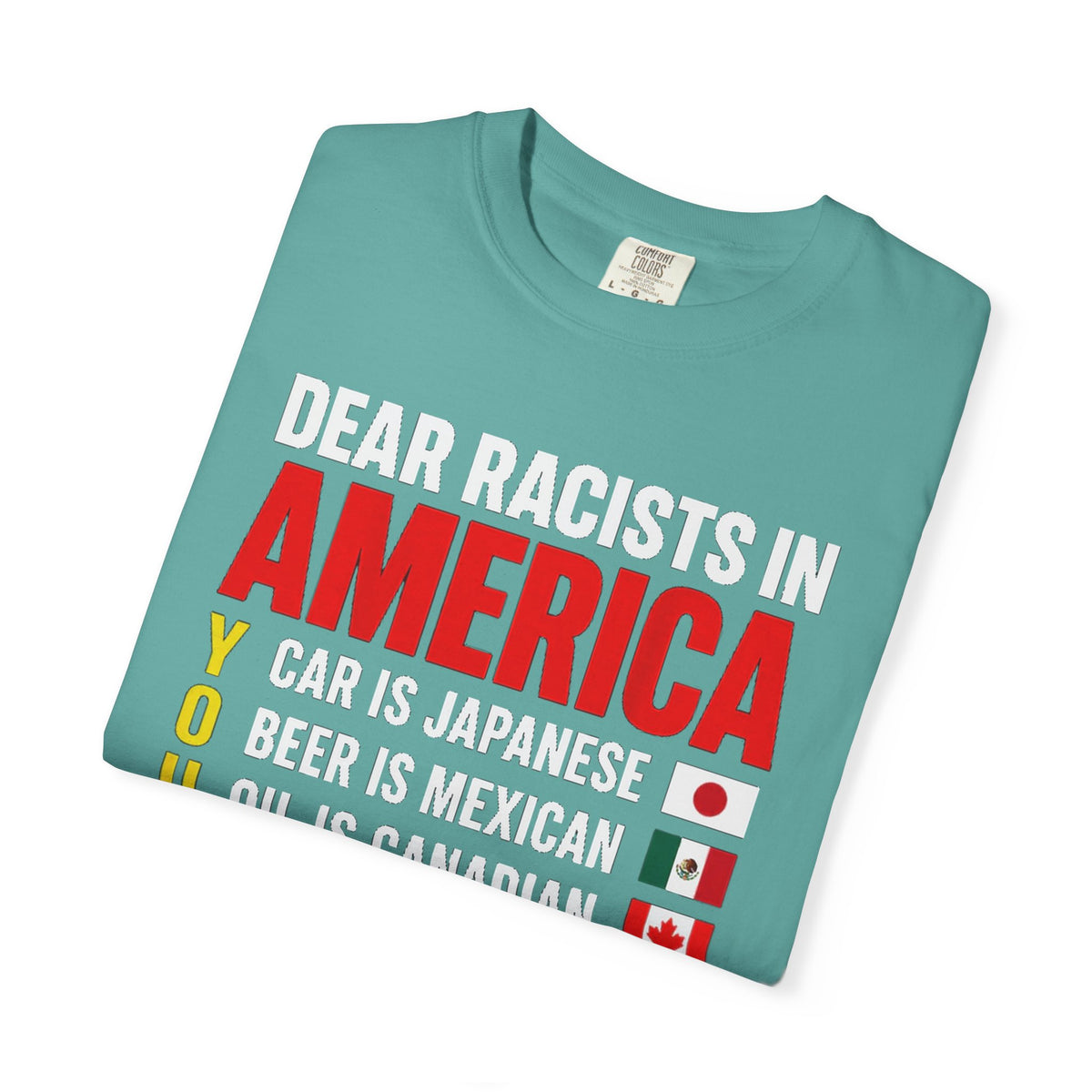 Dear Racists in America Anti-Racism Comfort Colors Tee