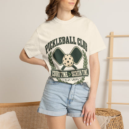 Pickleball Club Court Time Over Screen Time Comfort Colors Tee