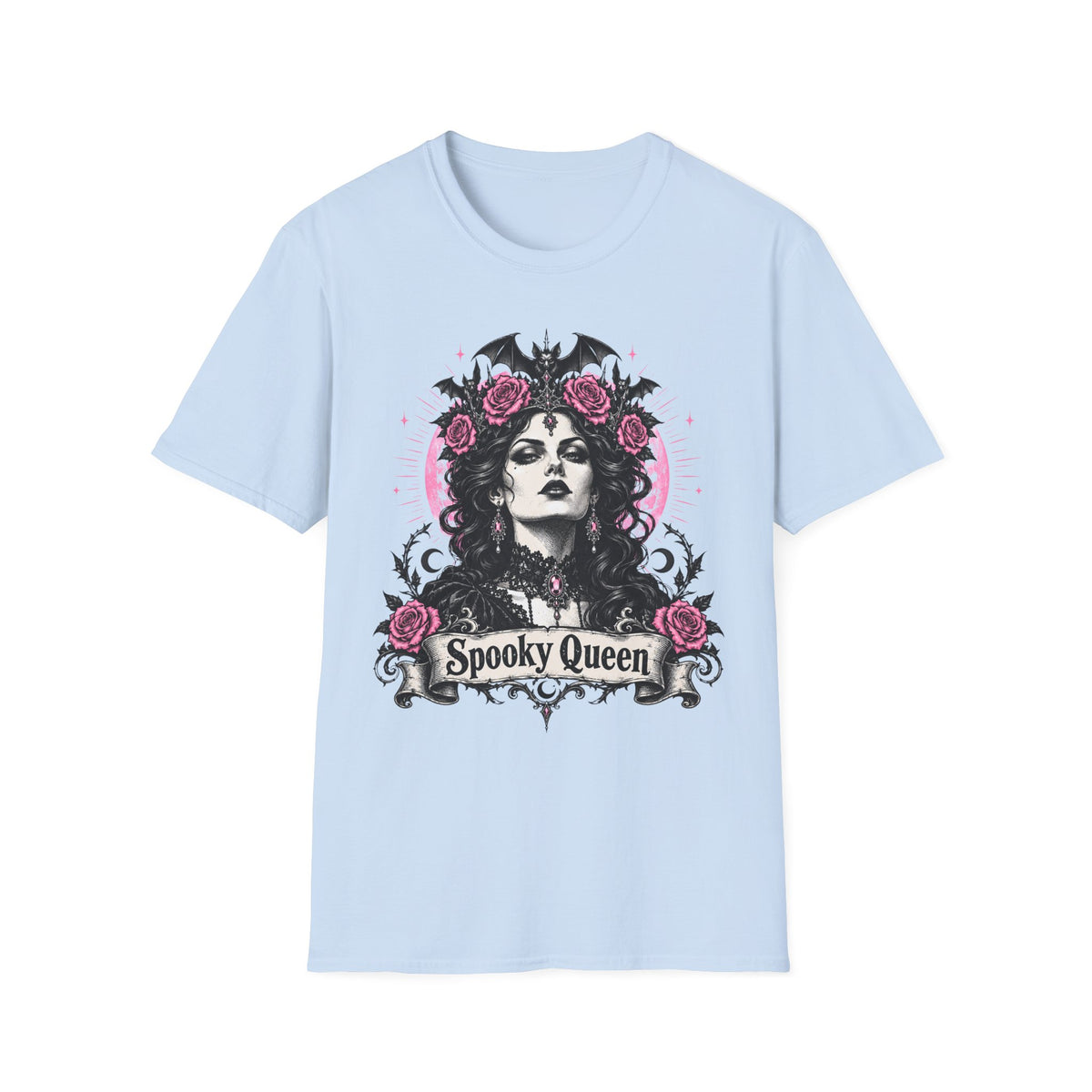 Pink Spooky Queen Pastel Gothic Glamour Witch T-Shirt