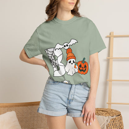 Cute Ghost Pumpkin Cozy Halloween Comfort Colors T-Shirt