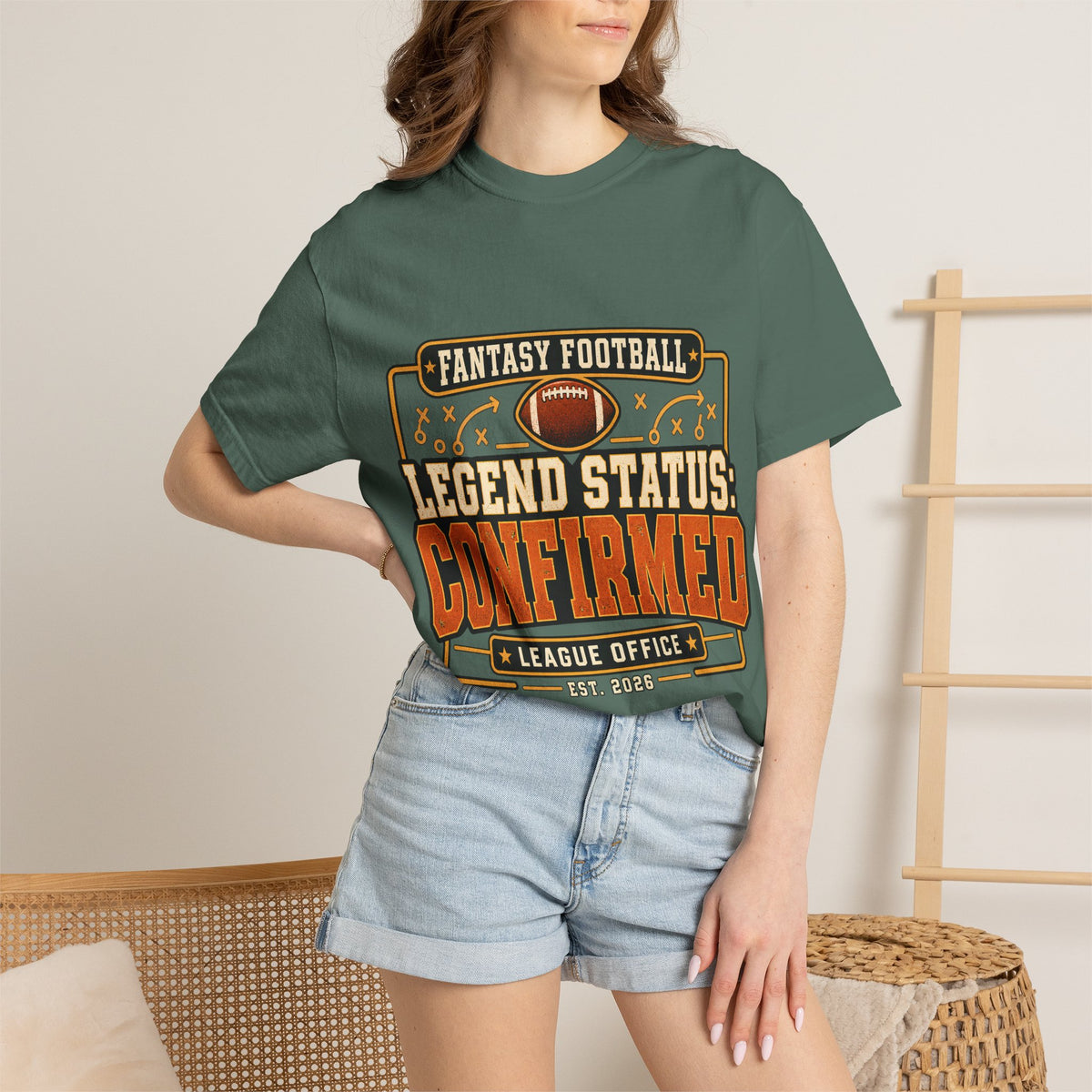 Fantasy Football Legend Status Confirmed Comfort Colors Tee