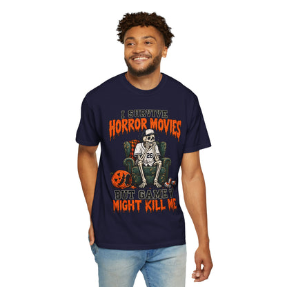 Horror Movies Game 7 Baseball Comfort Colors T-Shirt