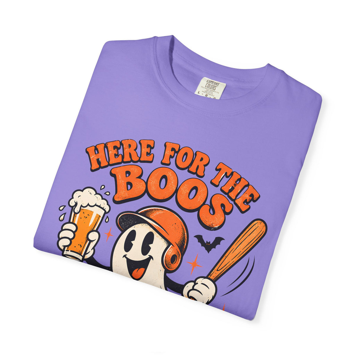 Here for the Boos Baseball Halloween Comfort Colors Tee