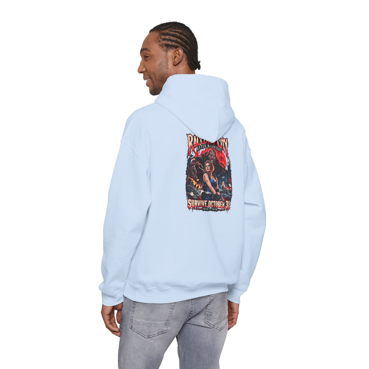 Raccoon City After Midnight Halloween Gildan 18500 Hoodie