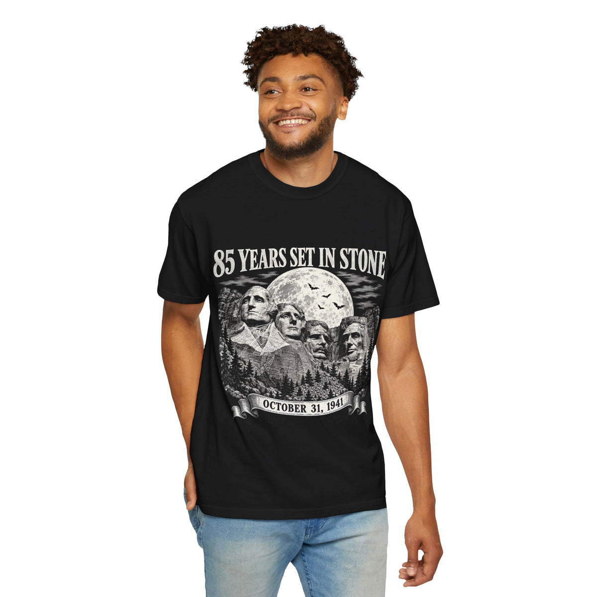 85 Years Set in Stone Mount Rushmore Comfort Colors Tee