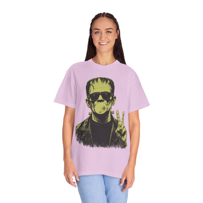 Frankenstein Bubblegum Peace Sign Comfort Colors T-Shirt