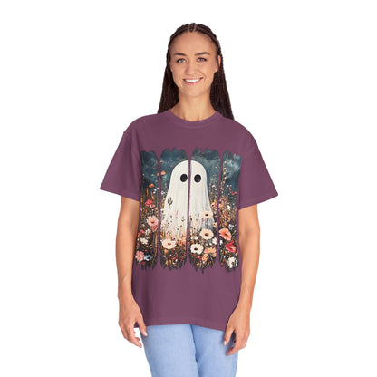 Floral Ghost Wildflower Halloween Comfort Colors T-Shirt