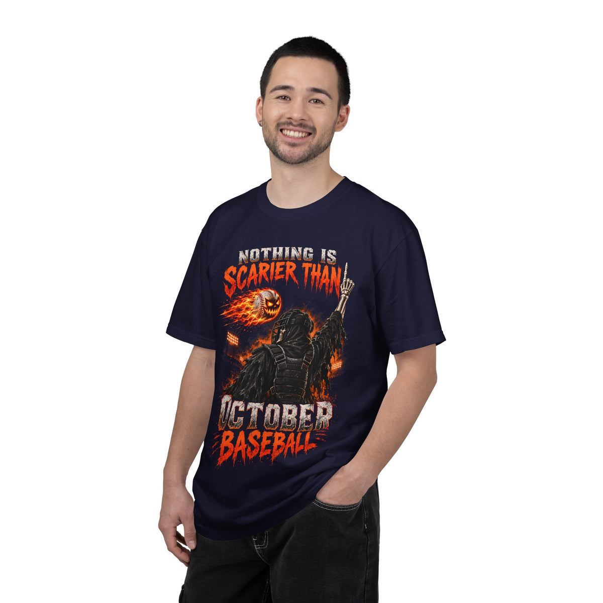 October Baseball Halloween Comfort Colors Graphic T-Shirt