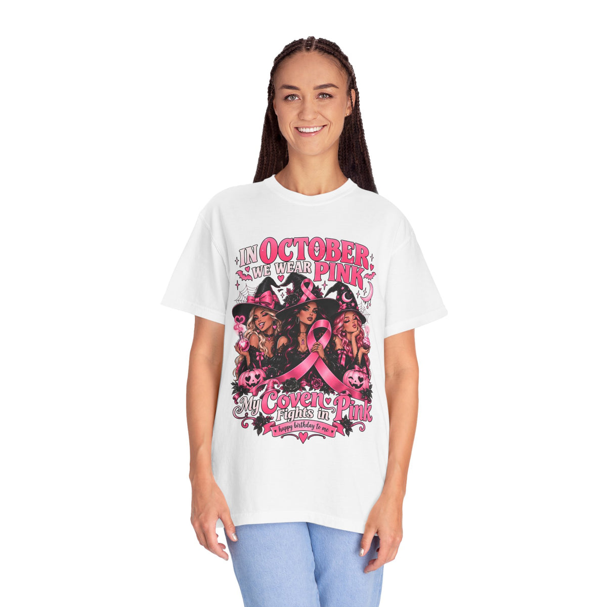 In October We Wear Pink My Coven Fights in Pink Tee