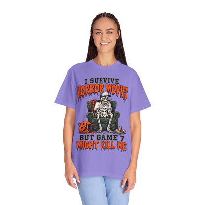 Horror Movies Game 7 Baseball Comfort Colors T-Shirt
