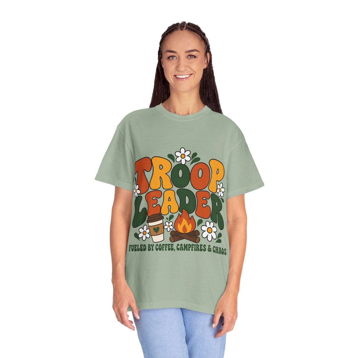 Troop Leader Coffee Campfires Chaos Comfort Colors Tee