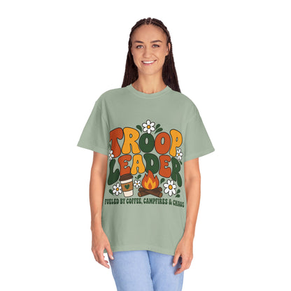 Troop Leader Coffee Campfires Chaos Comfort Colors Tee