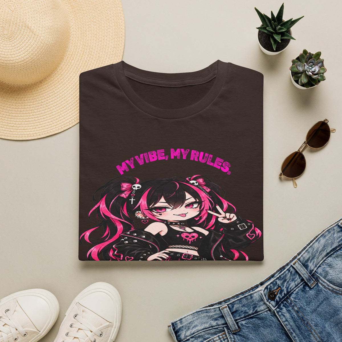 My Vibe, My Rules Anime Chibi Graphic Tee
