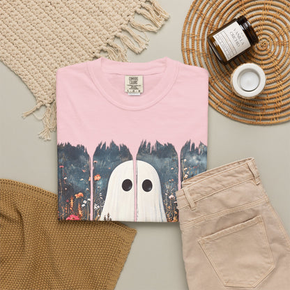 Floral Ghost Wildflower Halloween Comfort Colors T-Shirt