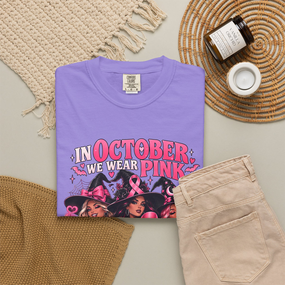 In October We Wear Pink My Coven Fights in Pink Tee