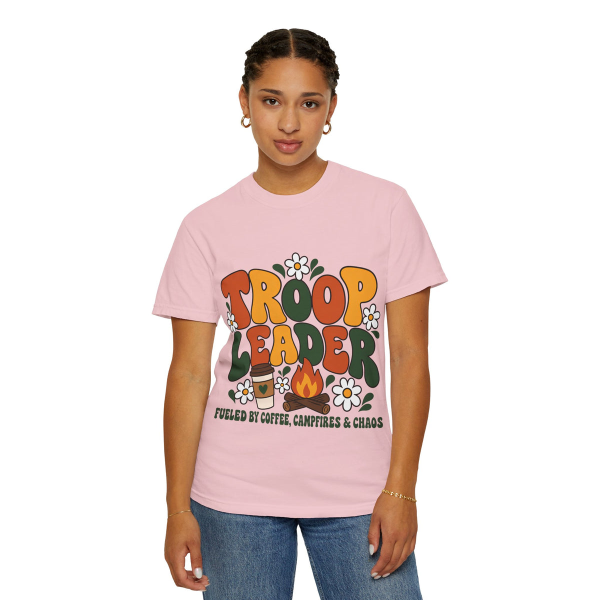 Troop Leader Coffee Campfires Chaos Comfort Colors Tee