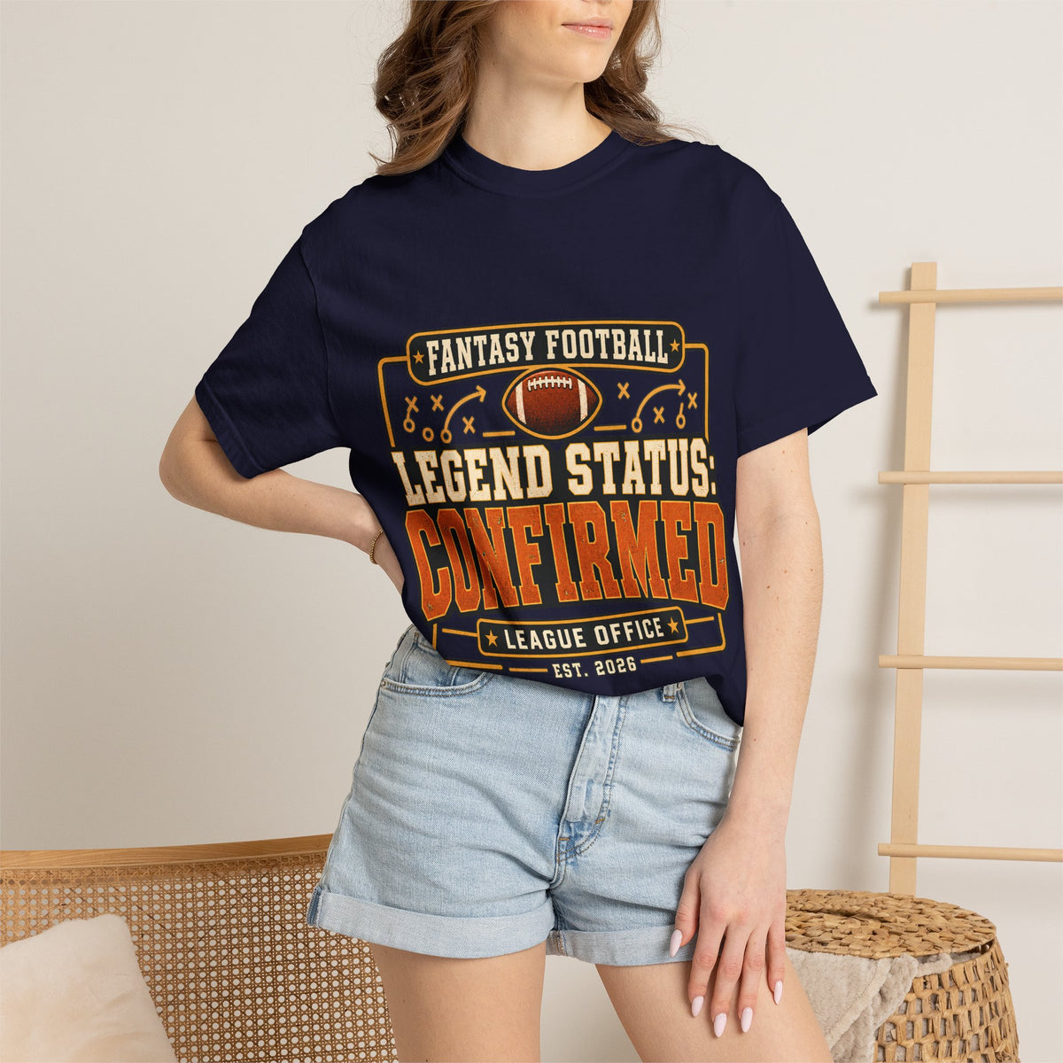 Fantasy Football Legend Status Confirmed Comfort Colors Tee