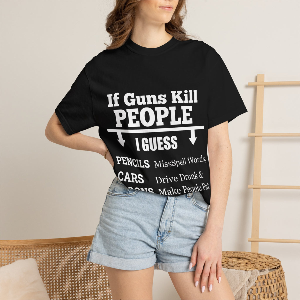 If Guns Kill People Funny Firearm Statement Comfort Colors Tee