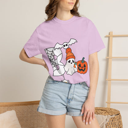 Cute Ghost Pumpkin Cozy Halloween Comfort Colors T-Shirt