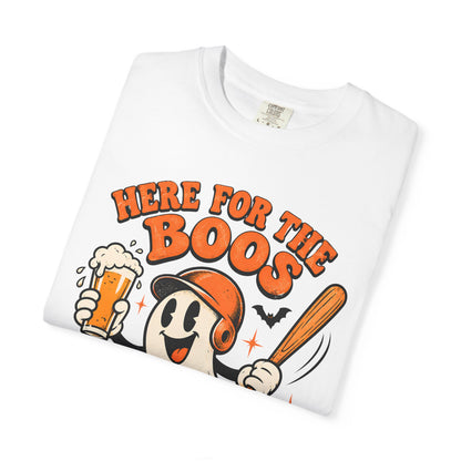 Here for the Boos Baseball Halloween Comfort Colors Tee