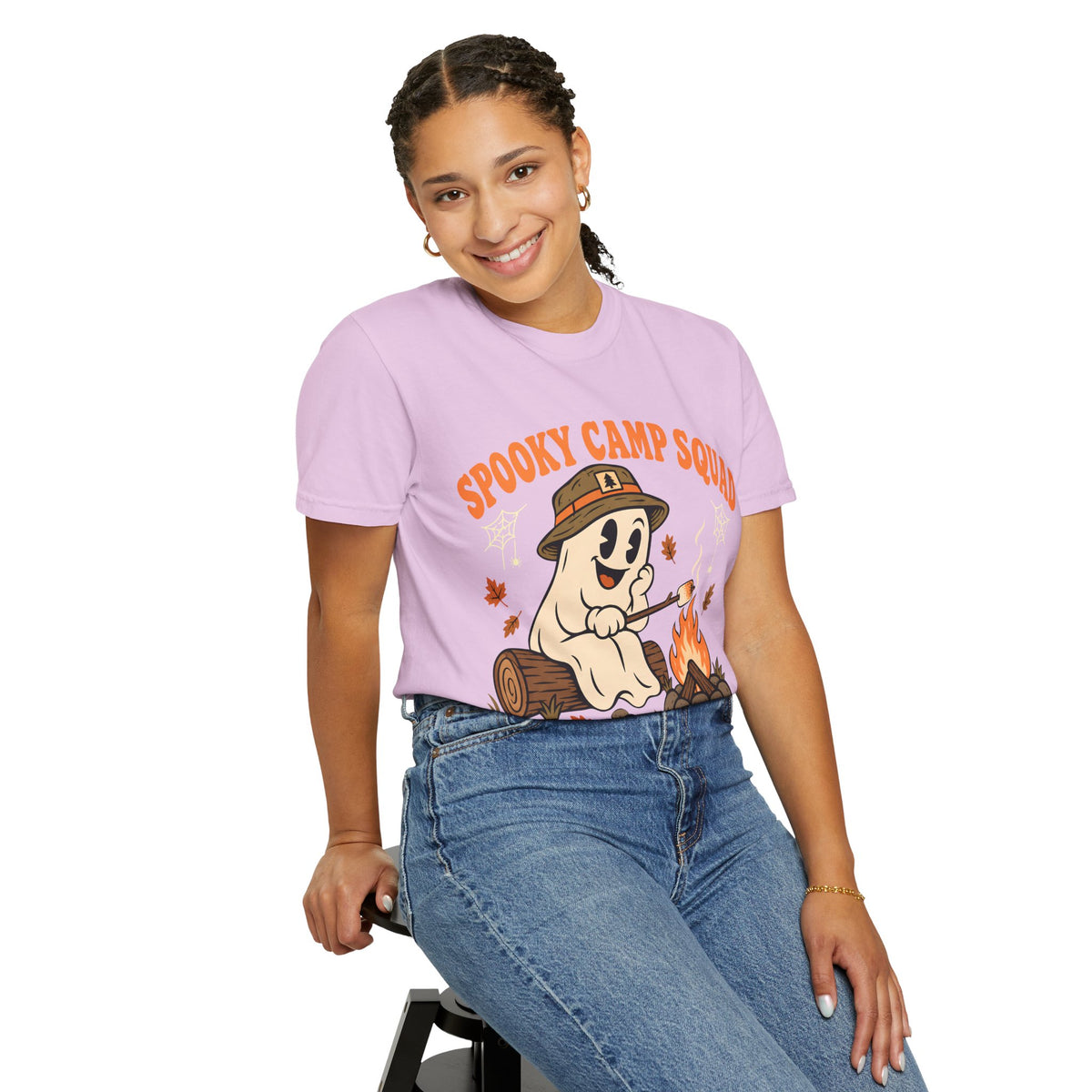 Spooky Camp Squad Campfires & Cobwebs Comfort Colors Tee